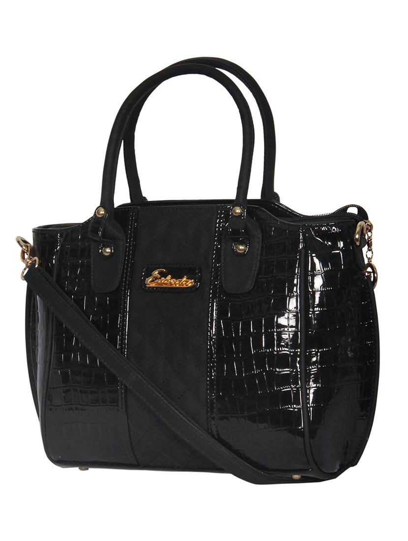 black leatherette handbag - 11808258 - Standard Image - 4