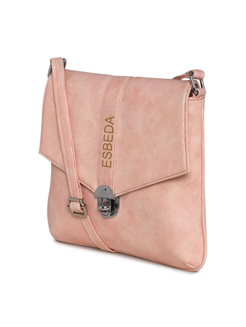 pink leatherette sling bag - 11808289 - Standard Image - 4