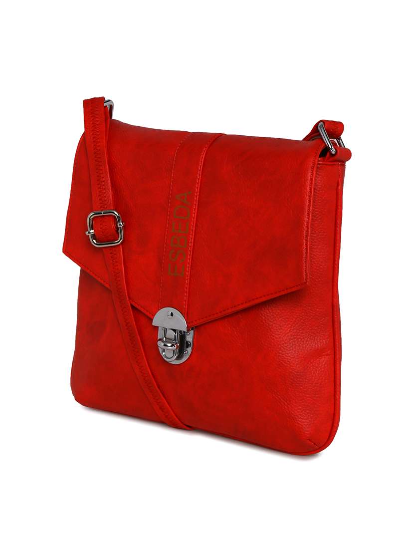 red leatherette sling bag - 11808290 - Standard Image - 4
