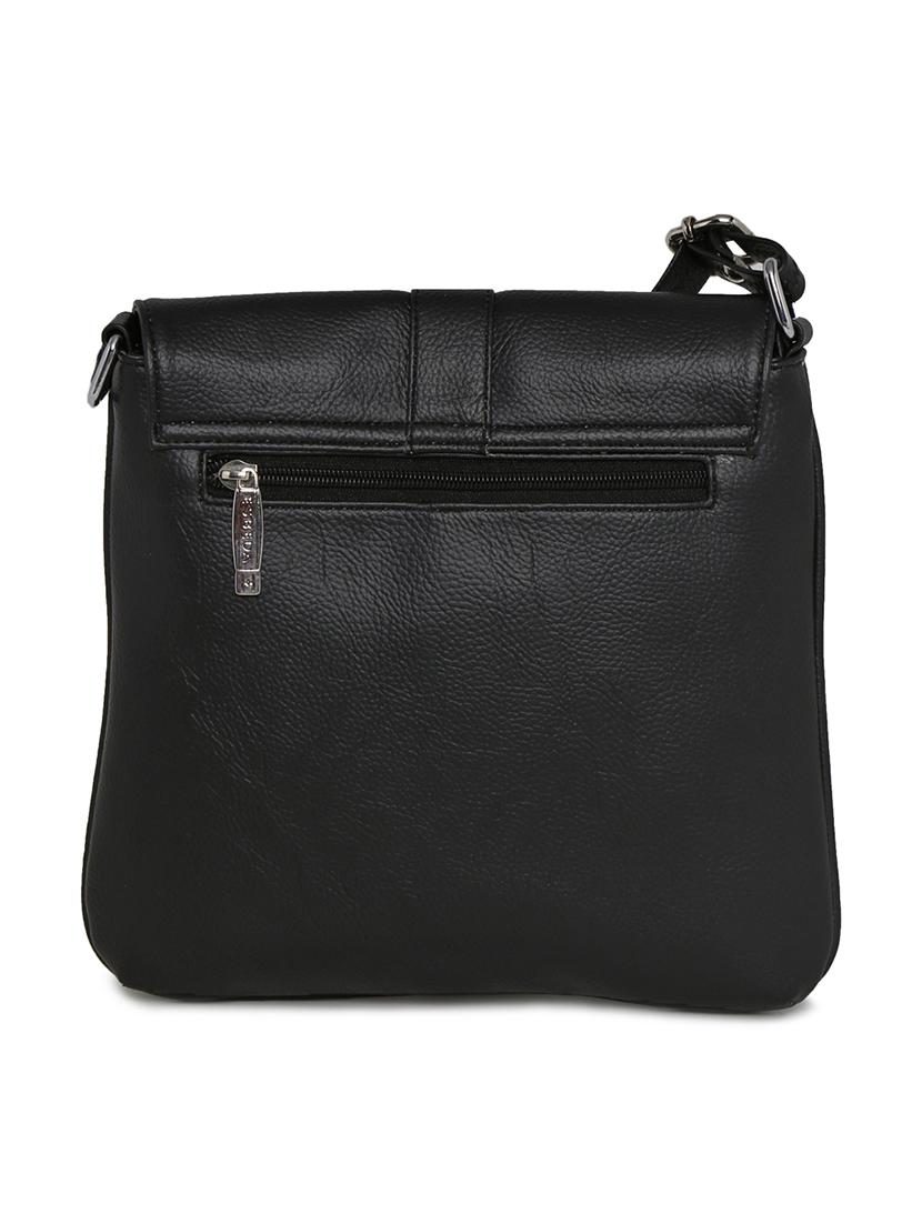 black leatherette sling bag - 11808291 - Standard Image - 1