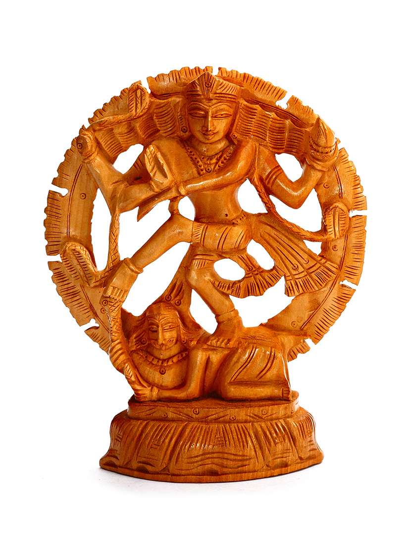 beige natraj wooden showpiece