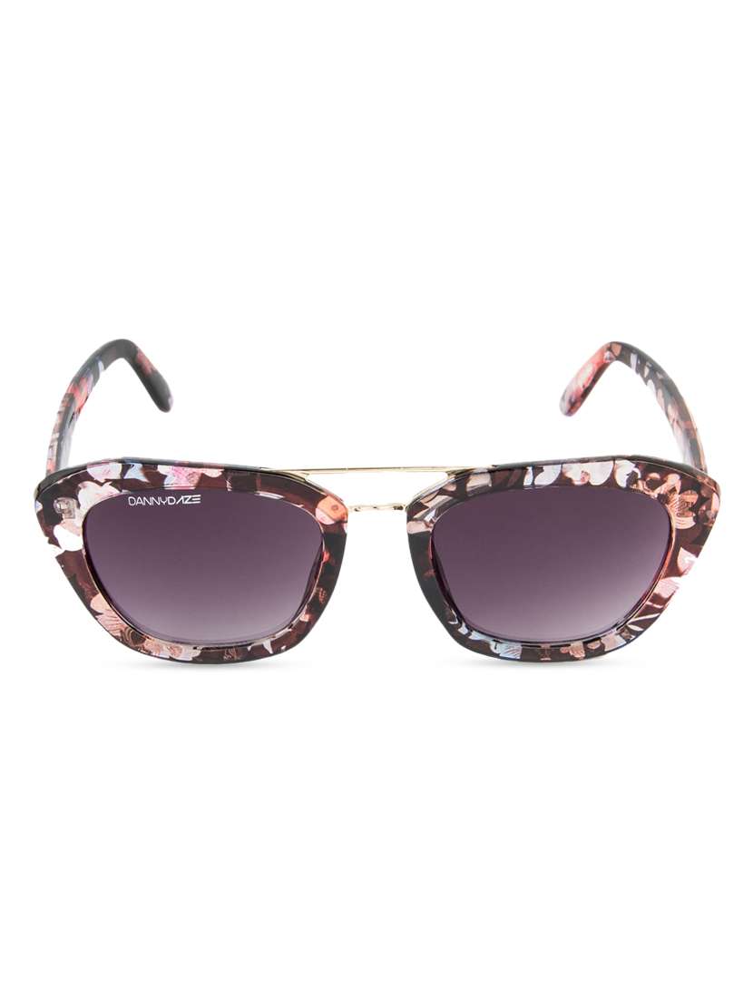 multicolour wayfarer half frame  sunglasses