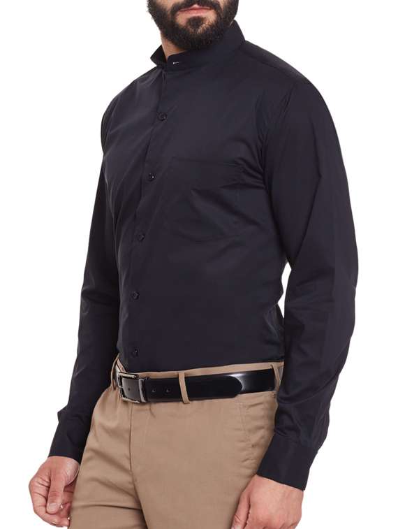 black cotton formal shirt - 11824828 -  Standard Image - 1