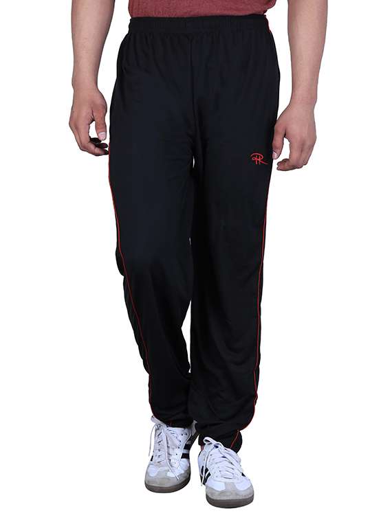 black rayon track pant