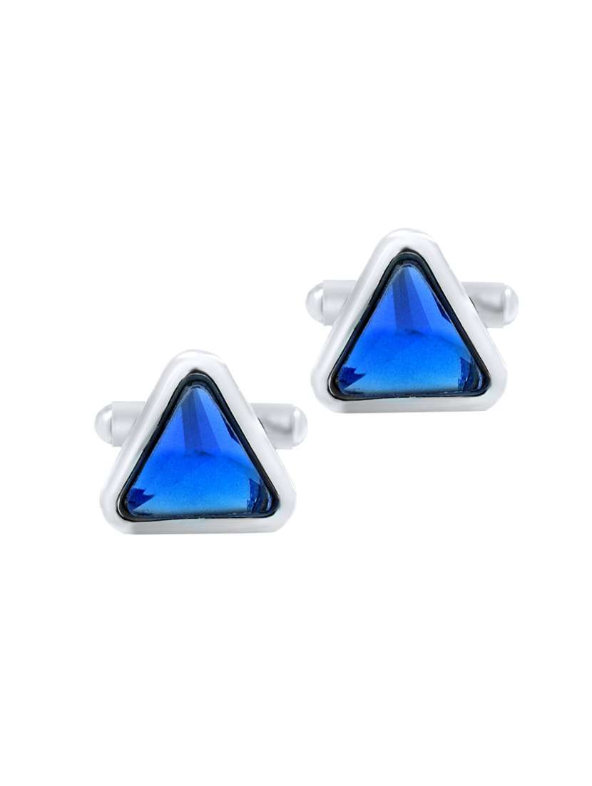 blue metal cufflink