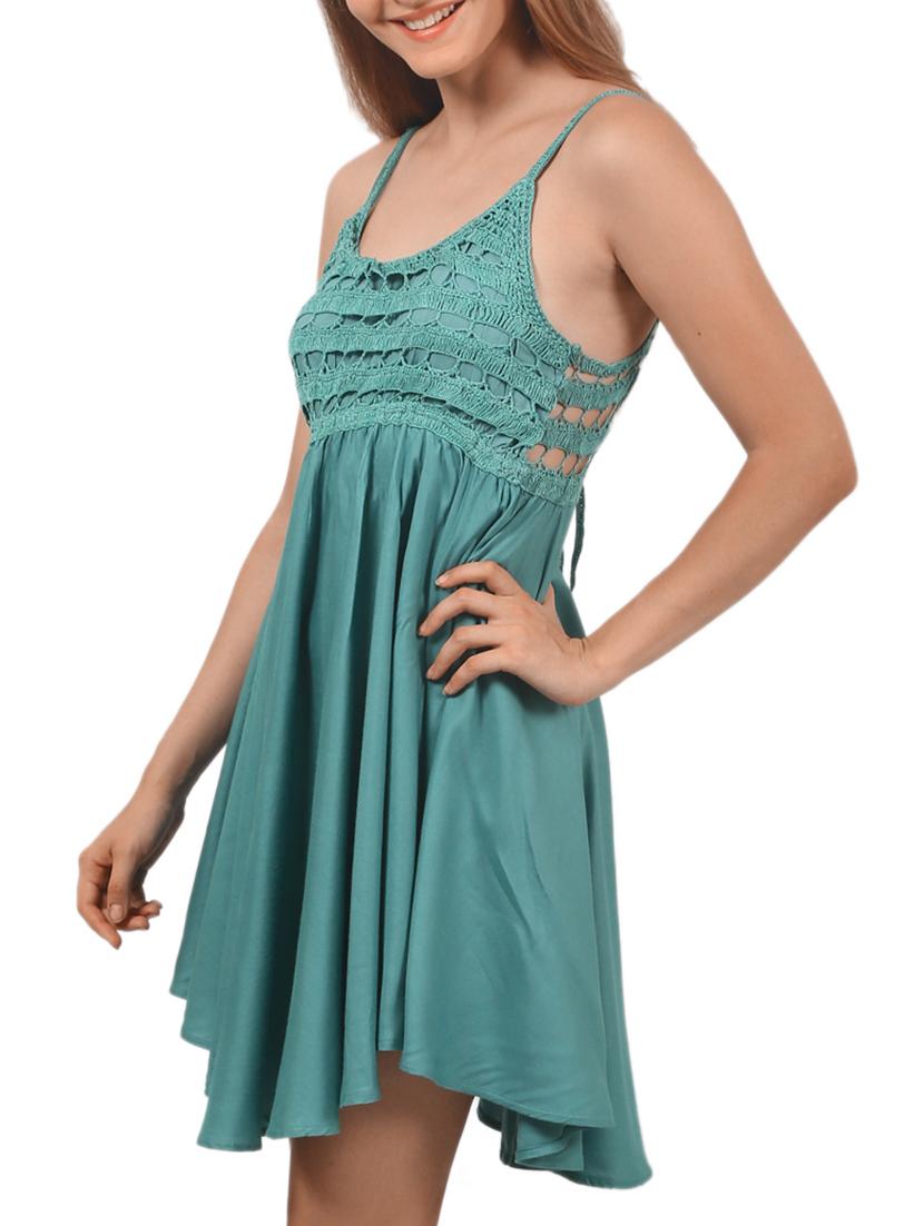 green rayon dress - 11833375 -  Standard Image - 1