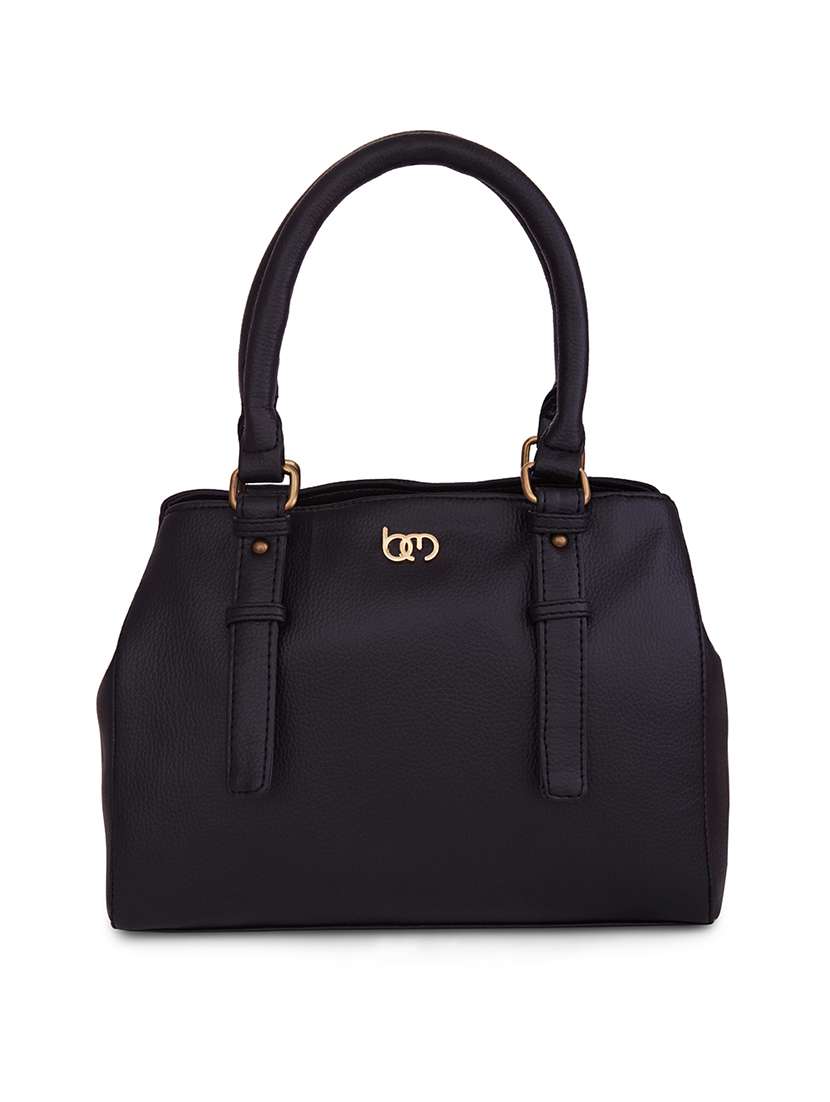 black leatherette handbag