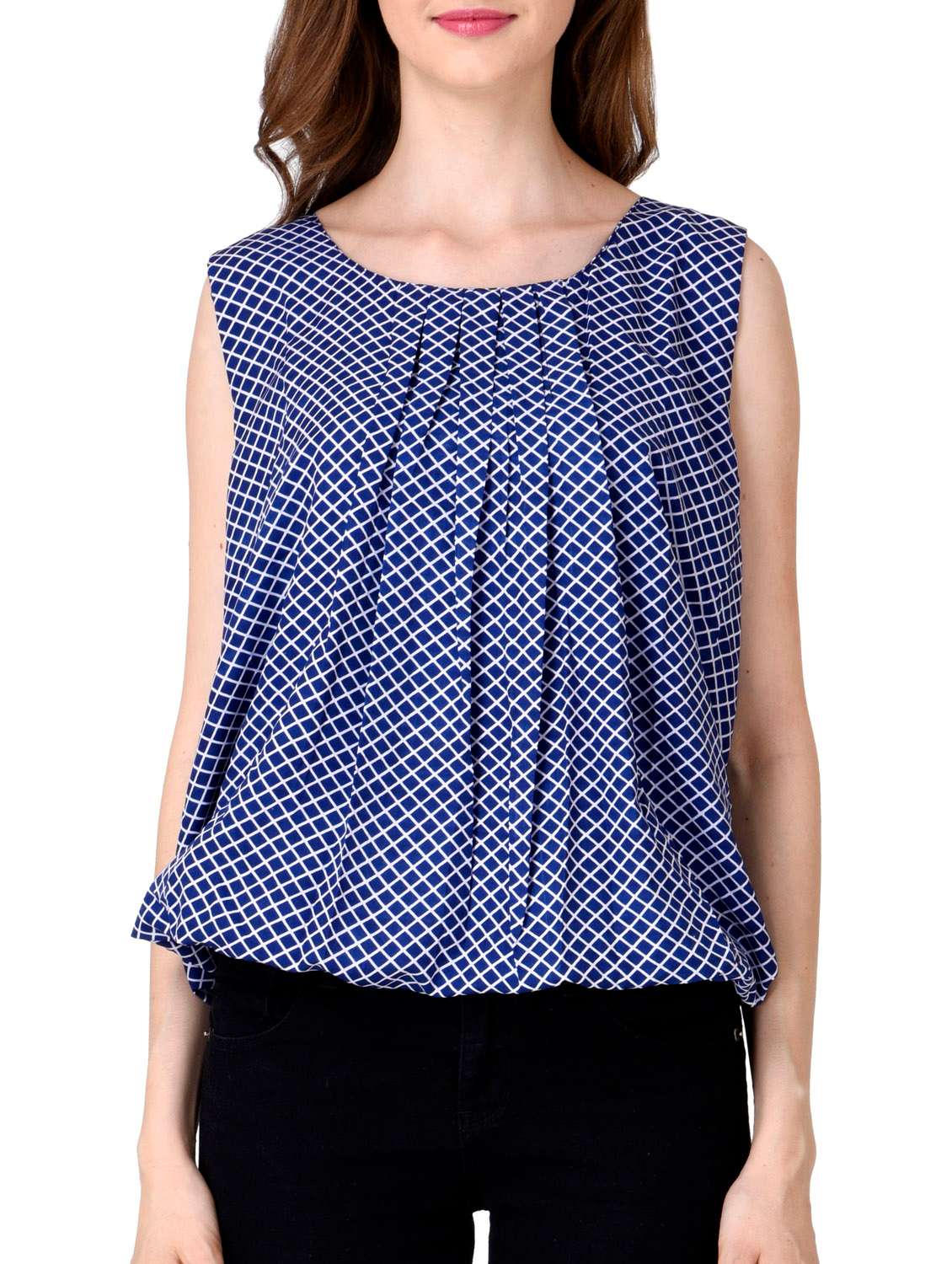 women's layered round neck top