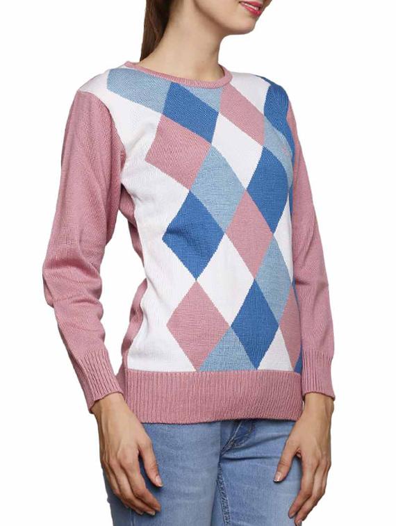 multi color acrylic pullover - 11855141 -  Standard Image - 1