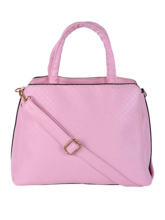 pink leatherette handbag