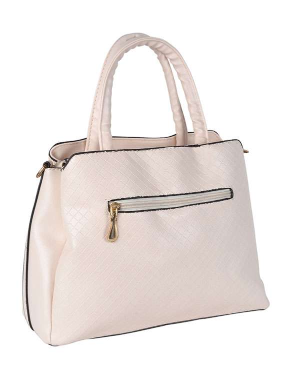 beige leatherette handbag - 11857927 -  Standard Image - 1