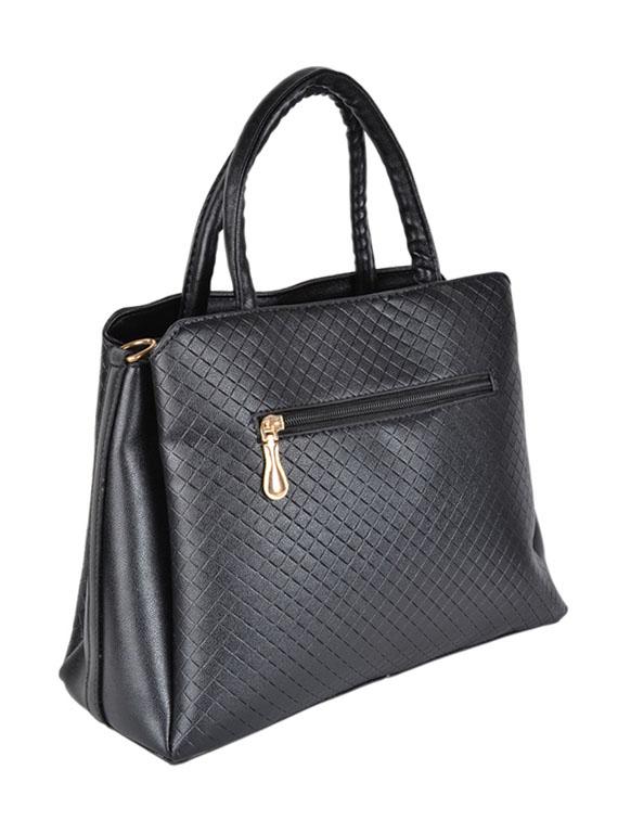 black leatherette handbag - 11857928 - Standard Image - 1