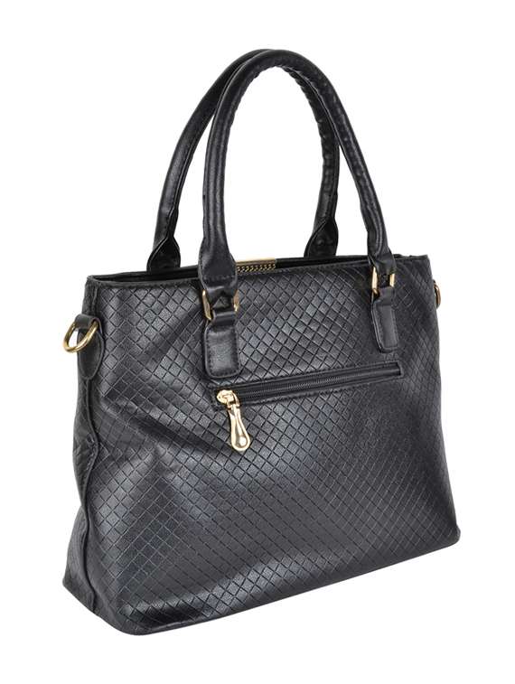 black leatherette handbag - 11857931 -  Standard Image - 1