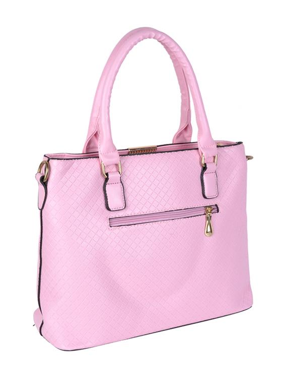 pink leatherette handbag - 11857932 - Standard Image - 1