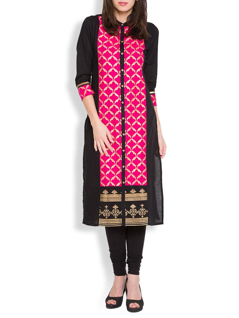 Multi Cotton Straight Kurta - By