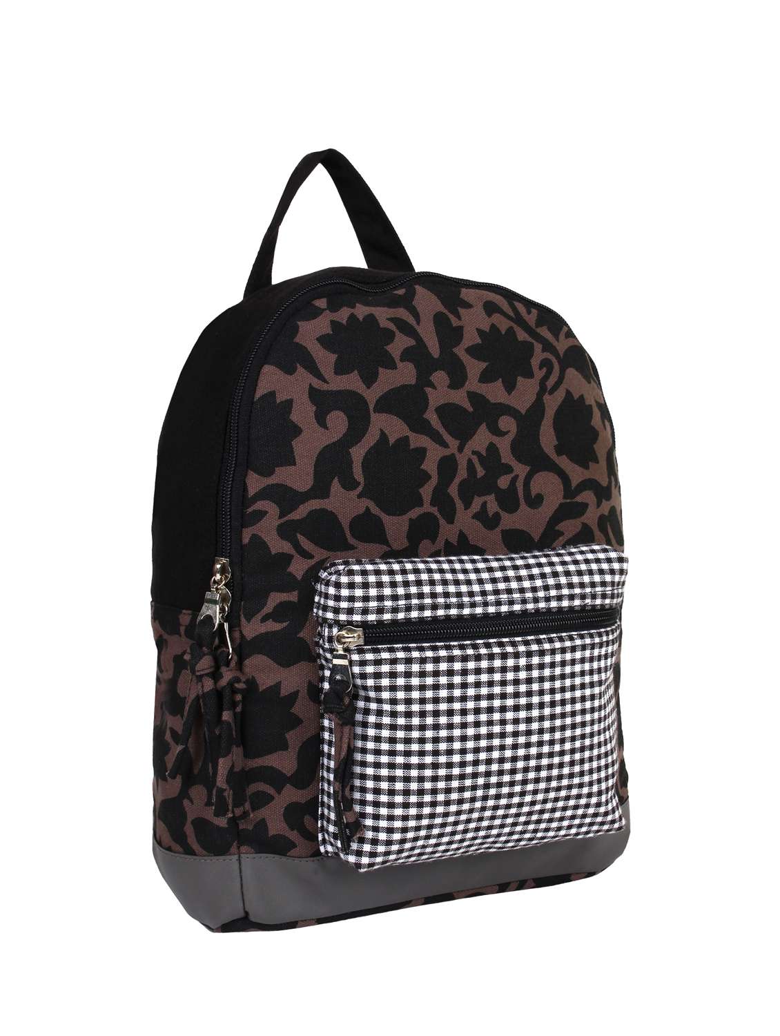 brown canvas fashion backpack - 11875204 - Standard Image - 4