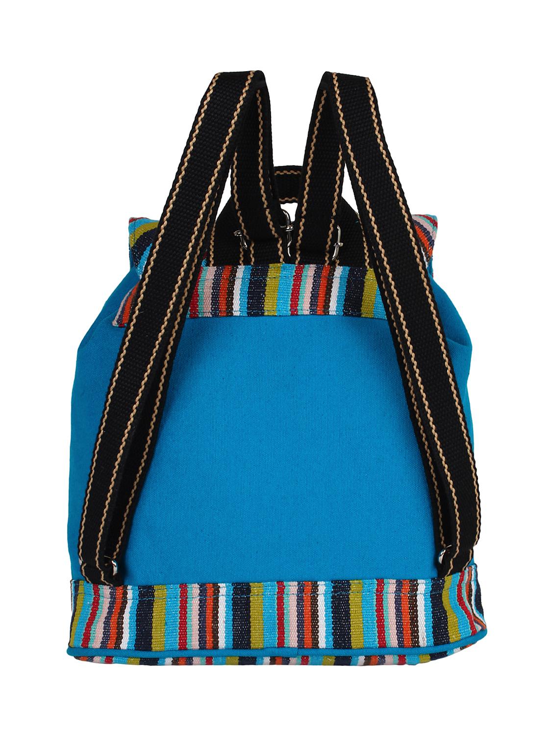 blue canvas regular backpack - 11875206 -  Standard Image - 1