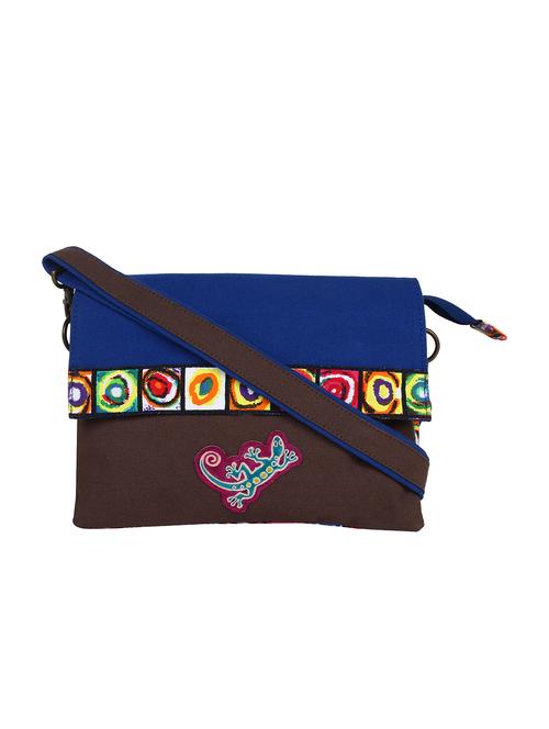 blue printed regular sling bag - 11875219 -  Standard Image - 0