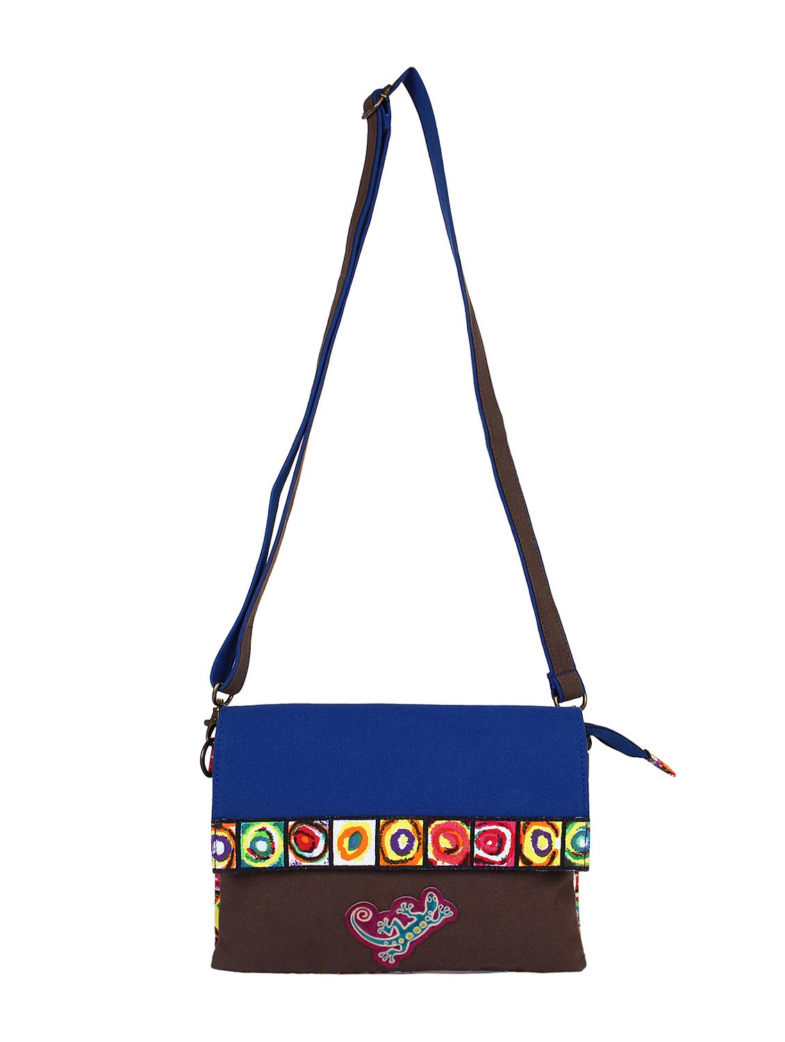 blue printed regular sling bag - 11875219 - Standard Image - 4