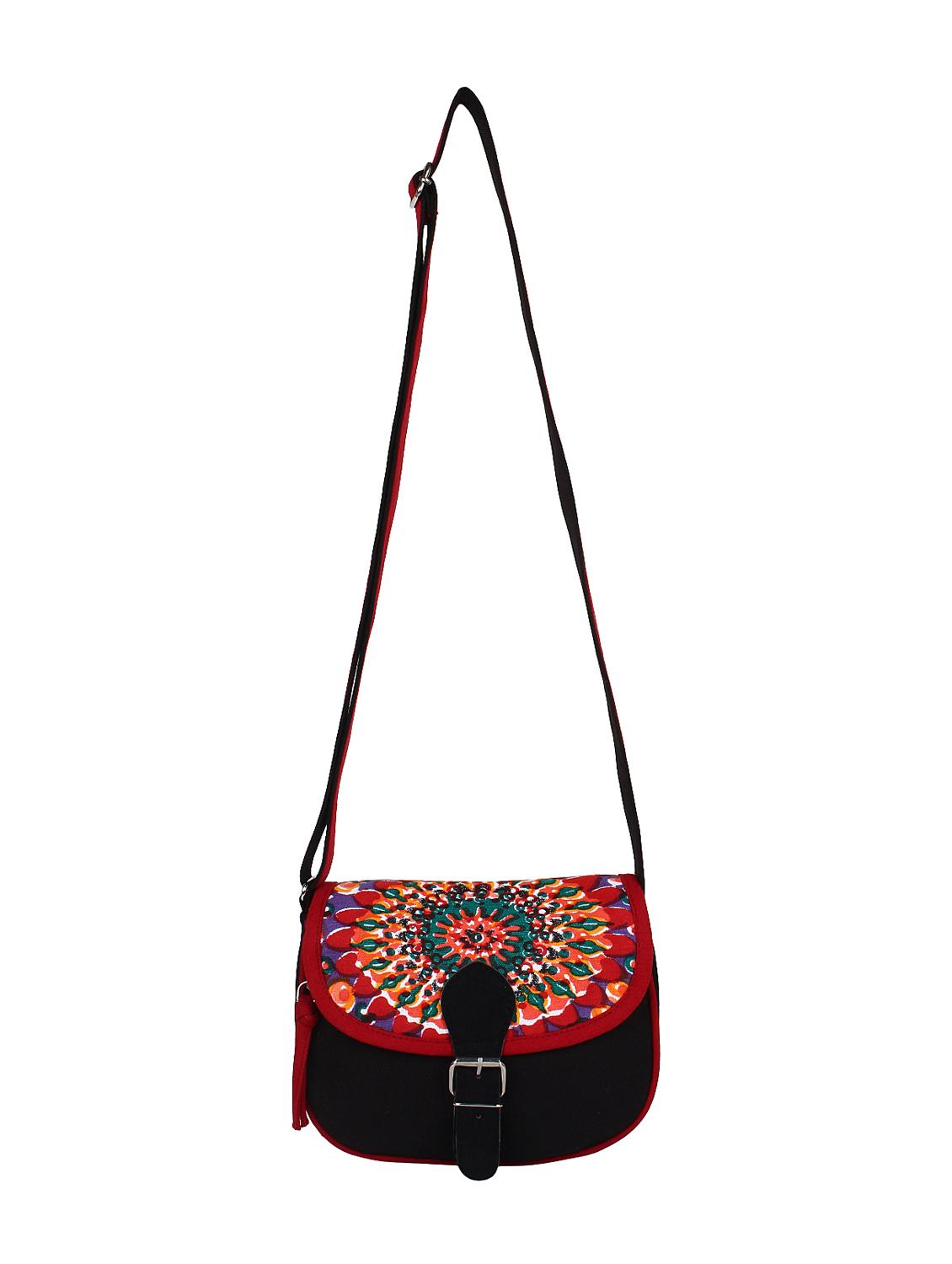 black printed sling bag - 11875224 - Standard Image - 4