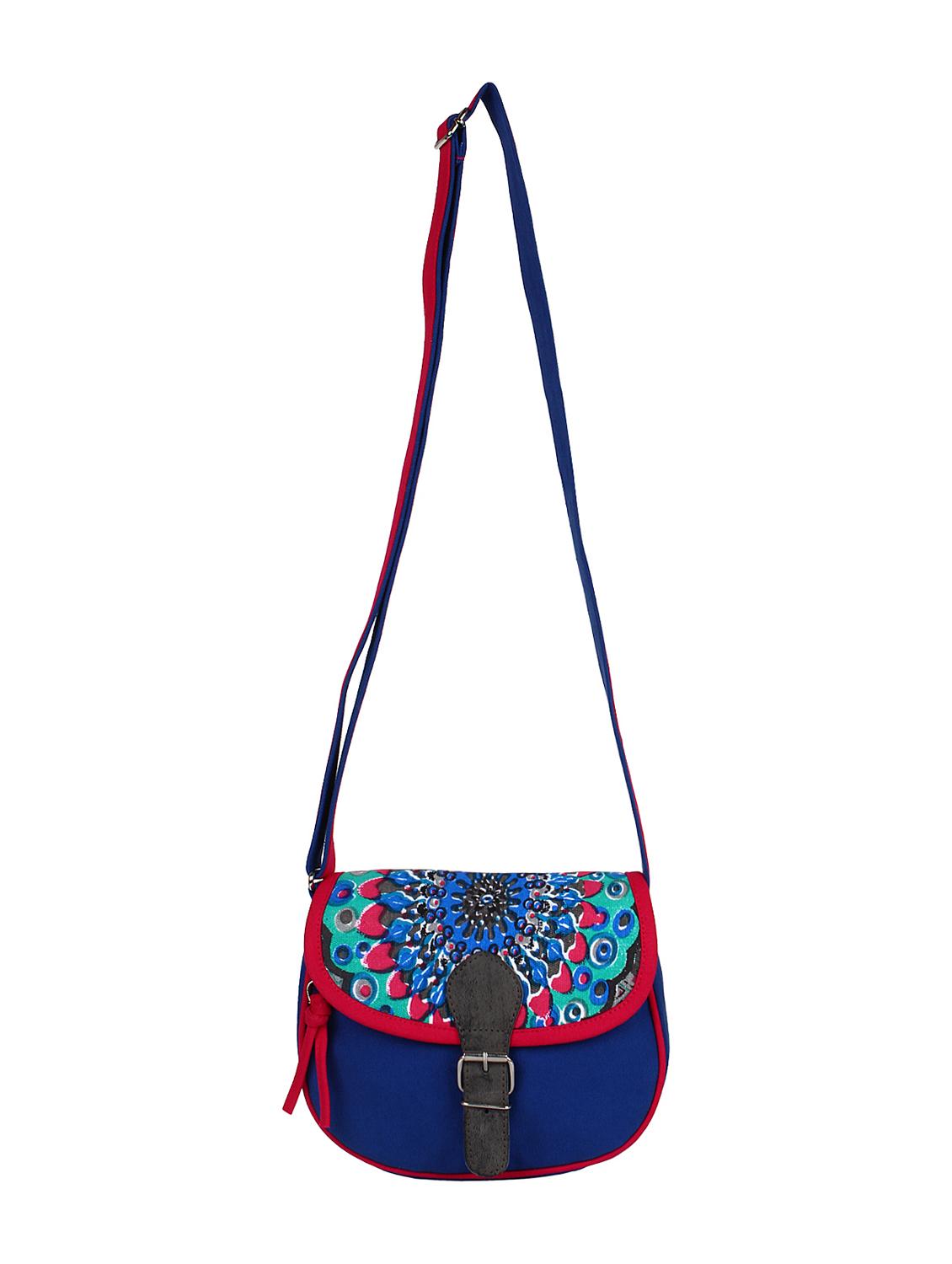 blue printed regular sling bag - 11875225 - Standard Image - 4