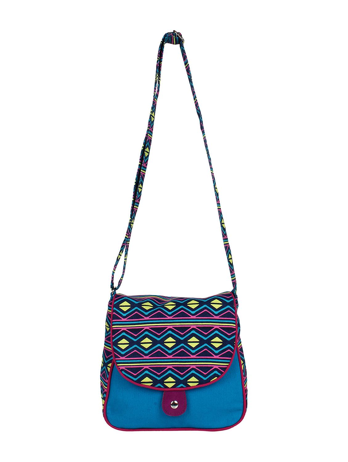 multi printed canvas sling bag - 11875228 - Standard Image - 4