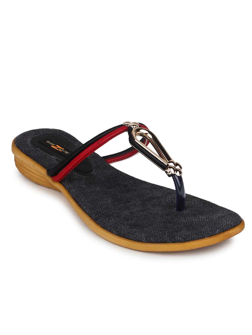 black suede toe separator sandals