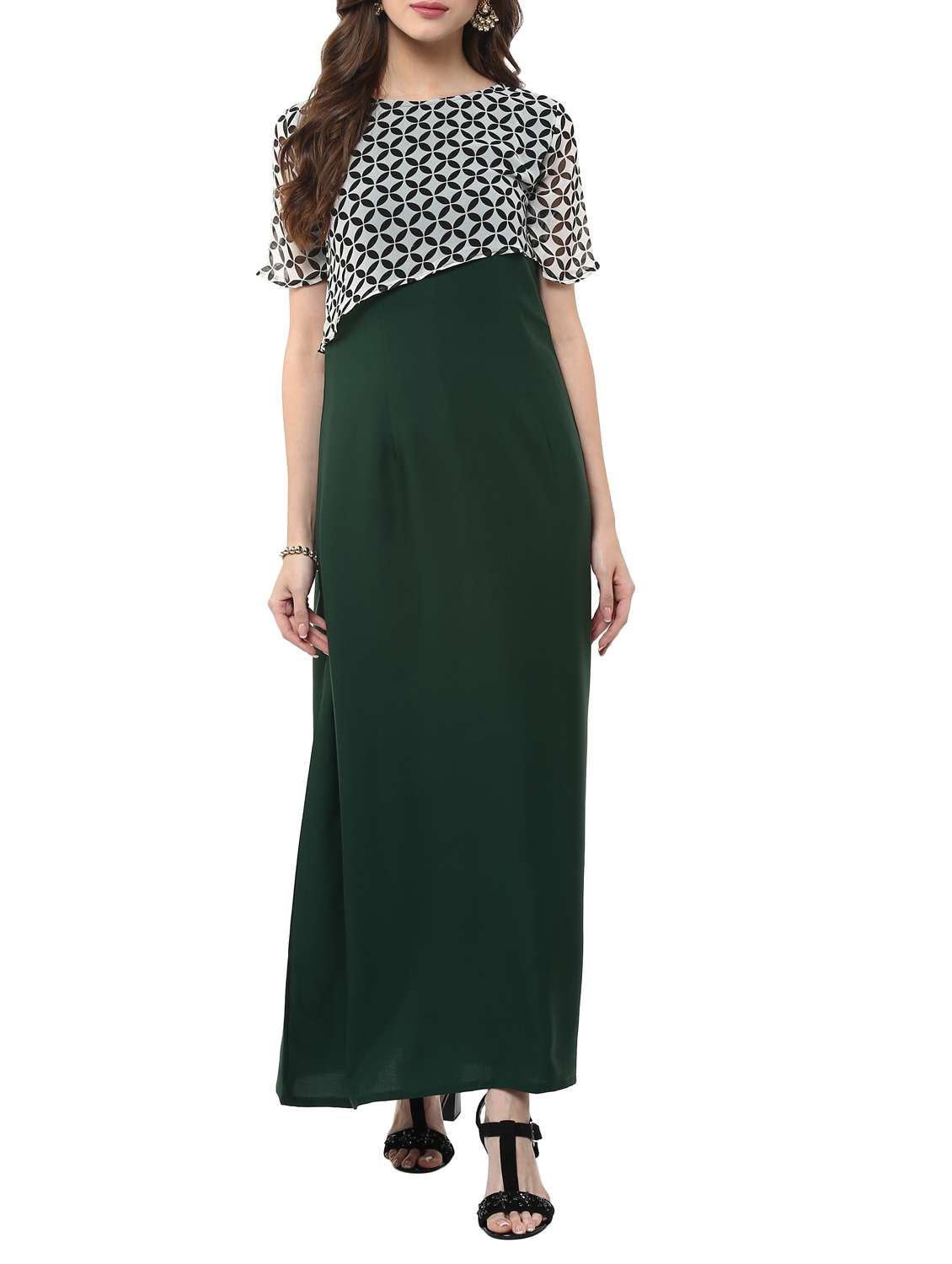 printed fusion dress