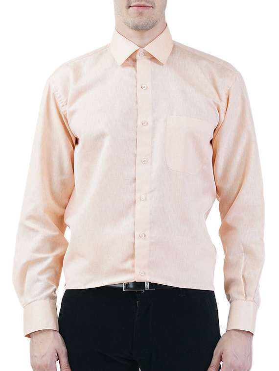orange cotton formal shirt