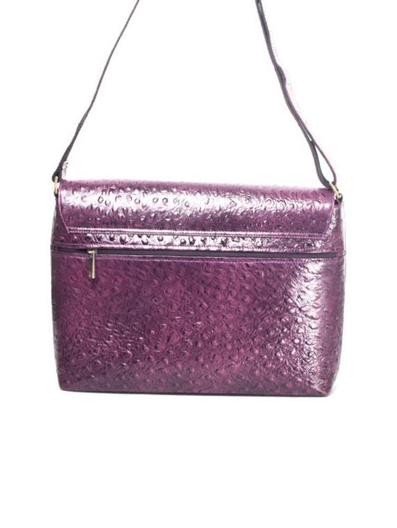 purple leatherette textured sling bag - 11902729 - Standard Image - 1