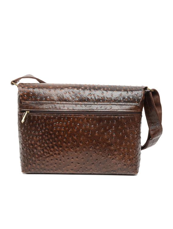 brown leatherette textured sling bag - 11902731 -  Standard Image - 1