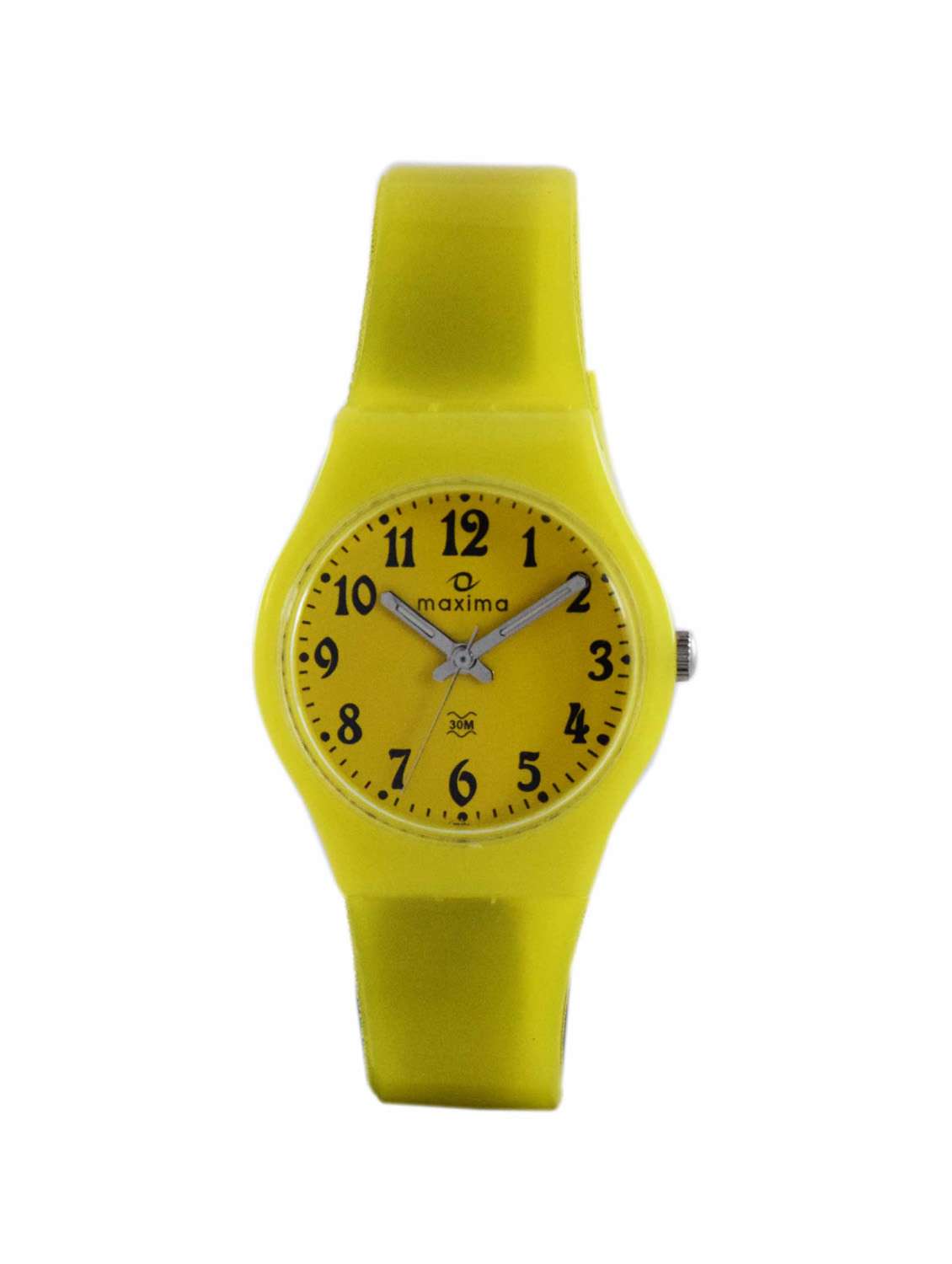 maxima yellow analog watch