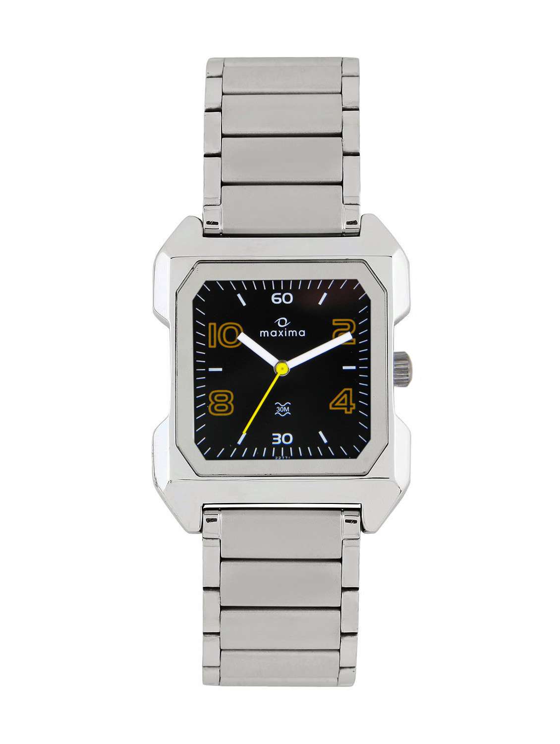 maxima black analog watch for men