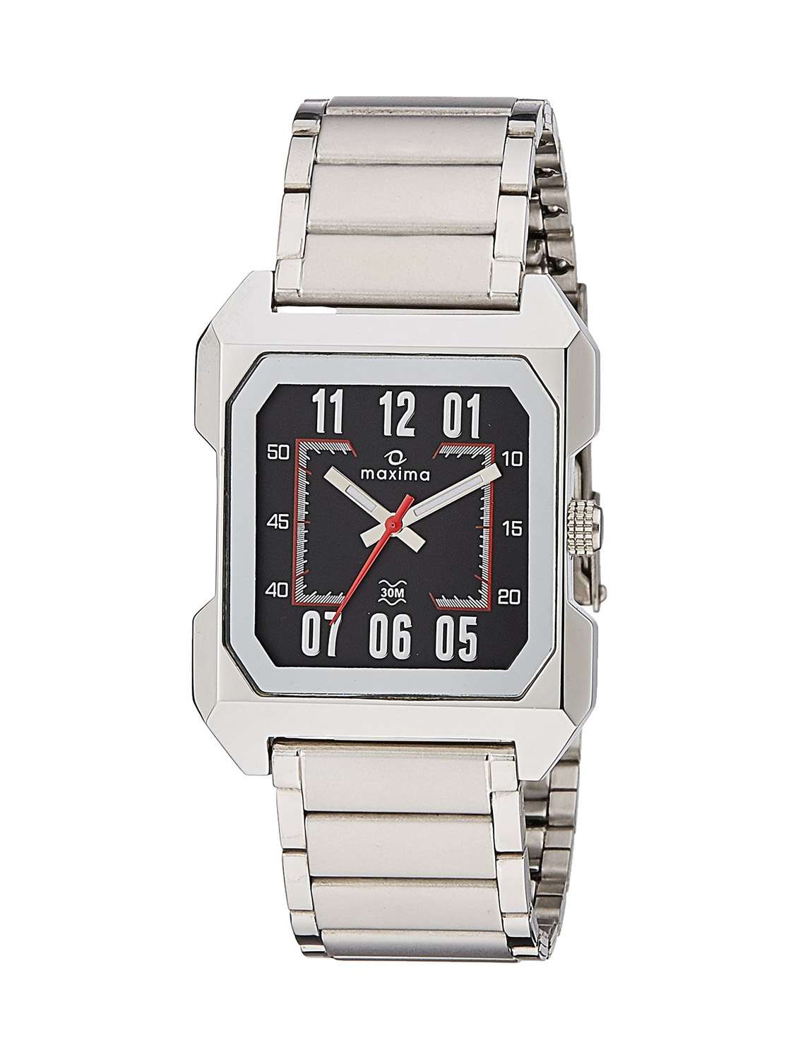 maxima white analog watch for men