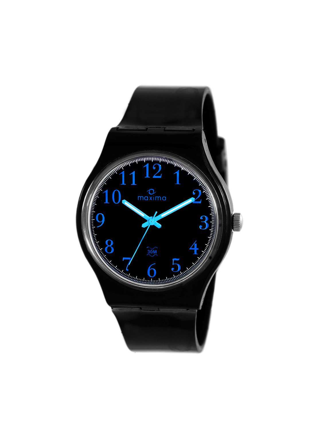 black polyester analog watch