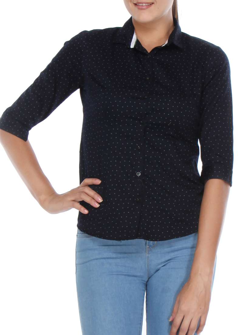 navy blue none regular shirt