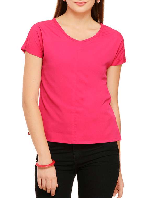 round neck solid tee 