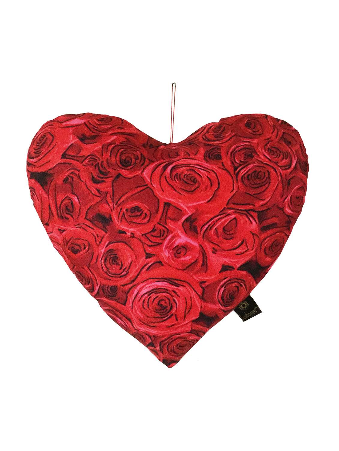 red polyester set of 2  filled cushion