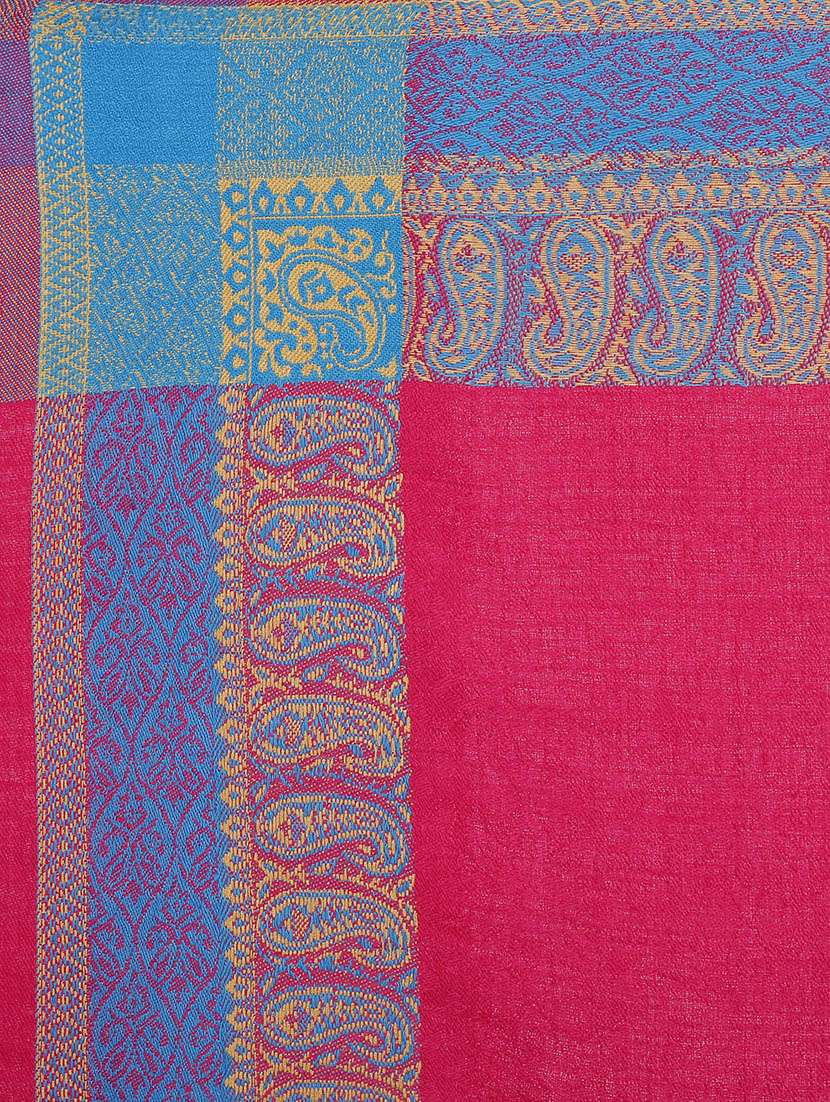 pink viscose jacquard shawl - 11912178 - Standard Image - 1