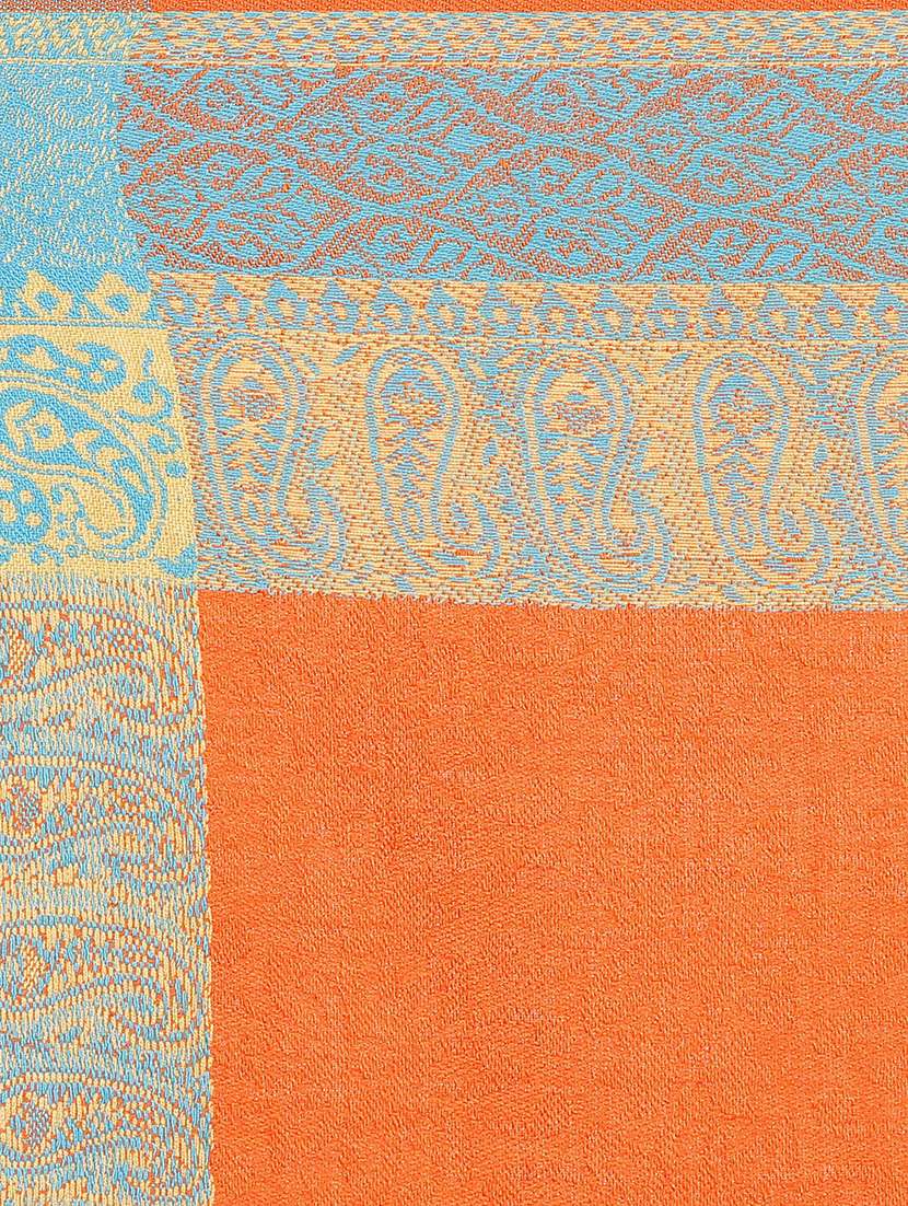 orange viscose jacquard shawl - 11912180 - Standard Image - 1