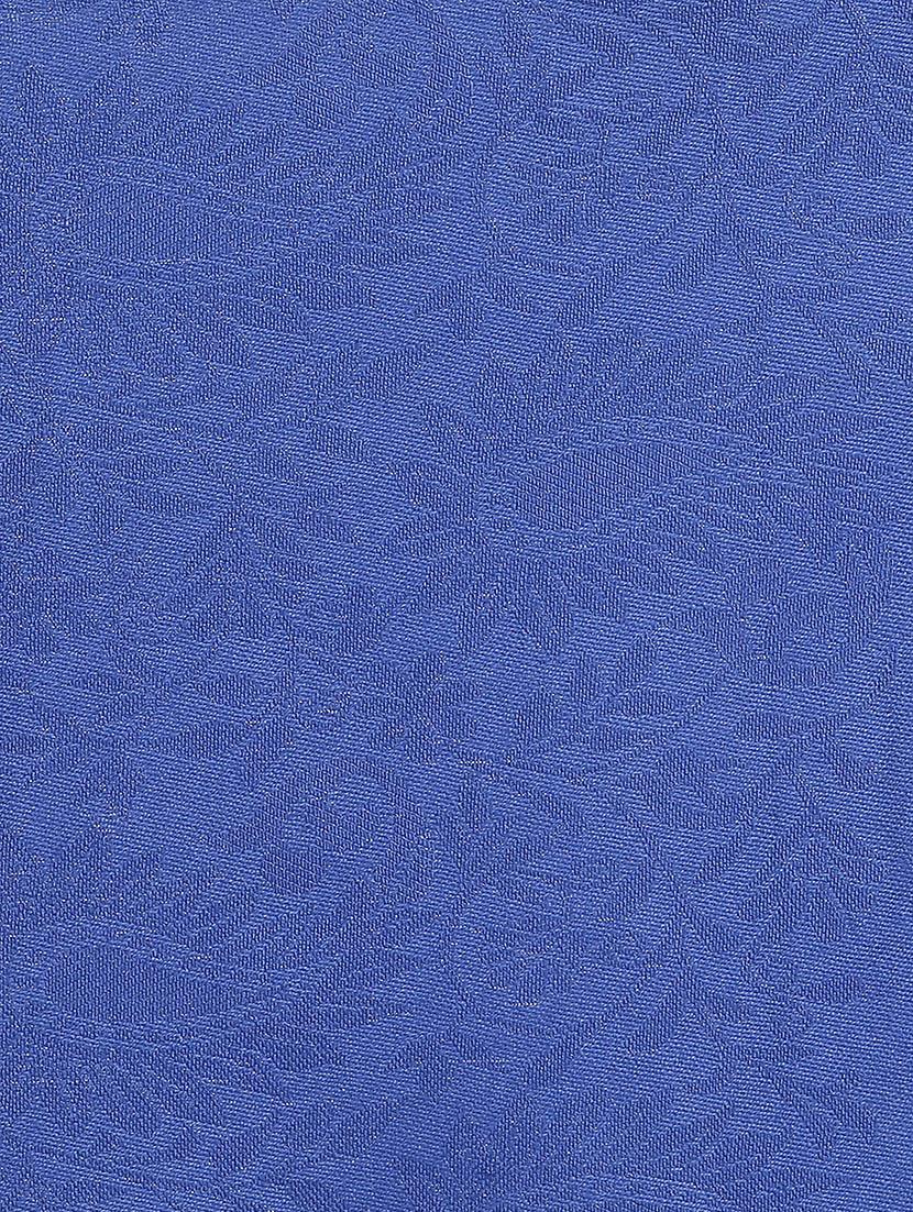 blue viscose jacquard stole - 11912189 -  Standard Image - 1