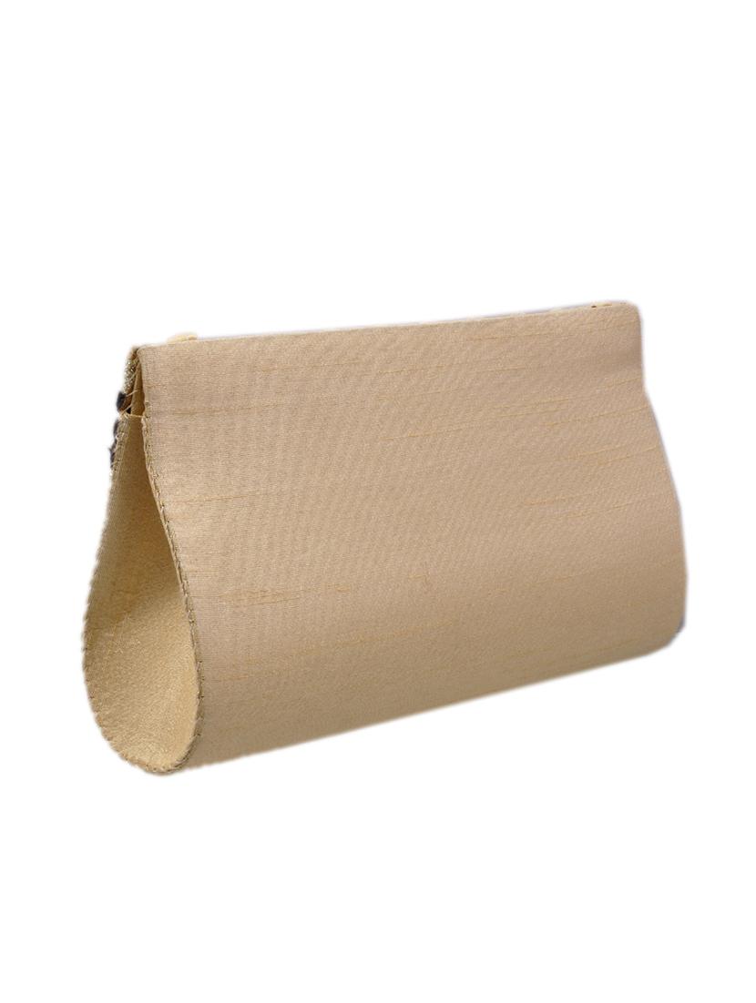 beige cotton embroidered clutch - 11912496 -  Standard Image - 1