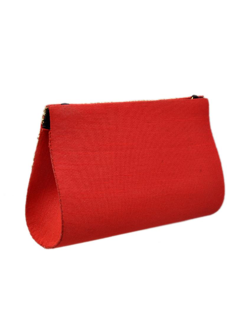 red cotton embroidered clutch - 11912498 -  Standard Image - 1