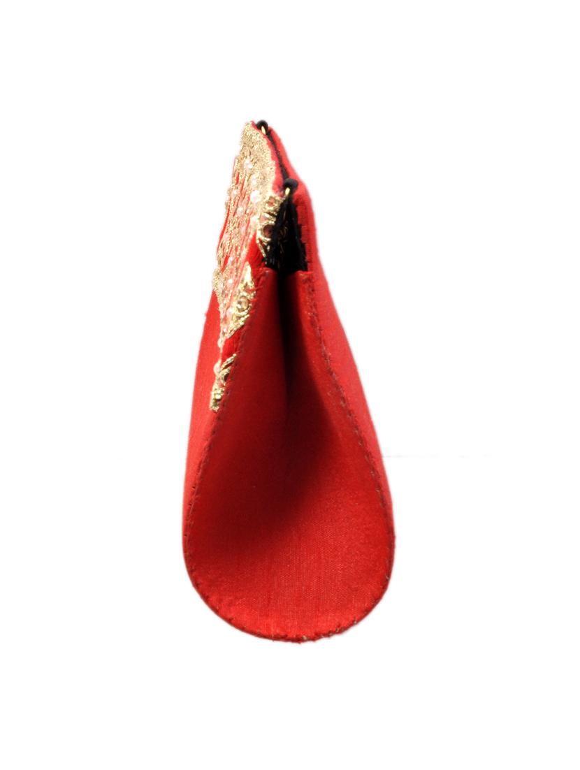 red cotton embroidered clutch - 11912498 - Standard Image - 4