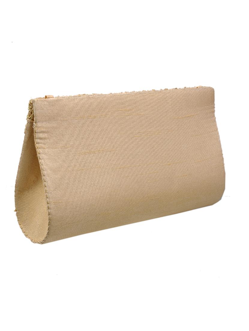 beige cotton embroidered clutch - 11912501 - Standard Image - 1