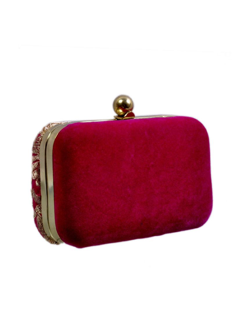 pink cotton embroidered clutch - 11912507 -  Standard Image - 1