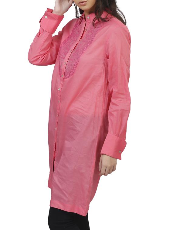 pink cotton tunic - 11914001 - Standard Image - 1