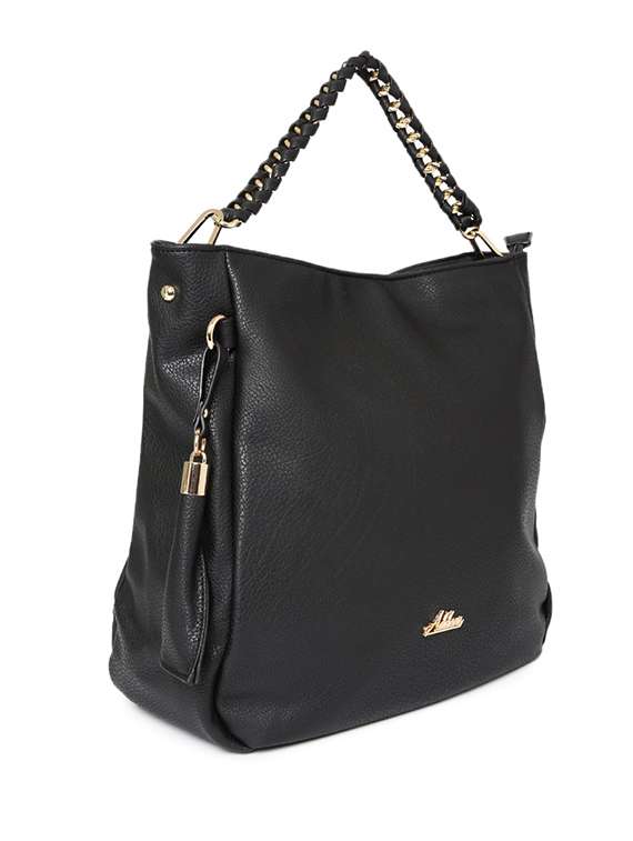 black leatherette handbag - 11921138 - Standard Image - 4