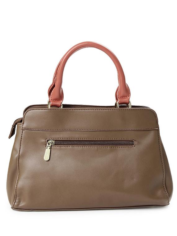 brown leatherette cutwork handbag with sling - 11921148 -  Standard Image - 1