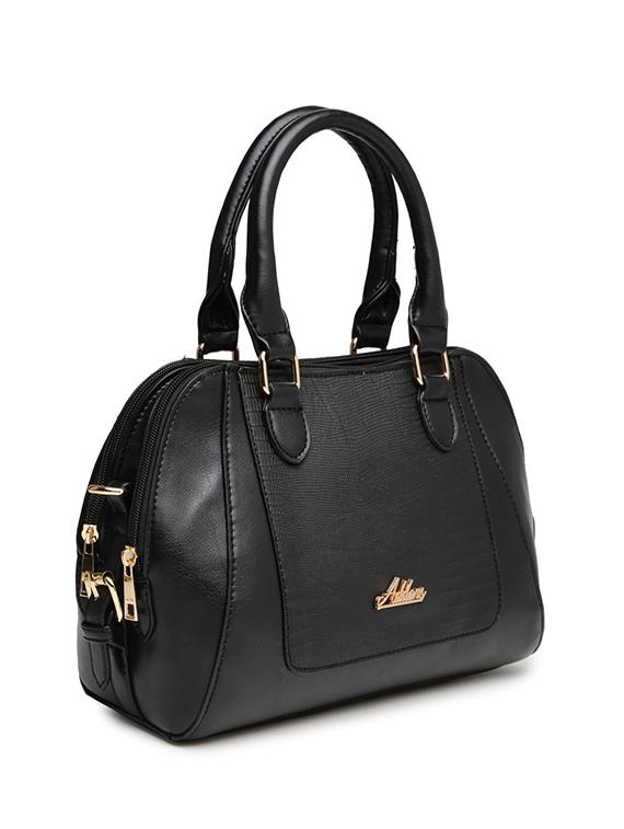 black leatherette handbag with sling - 11921152 - Standard Image - 4